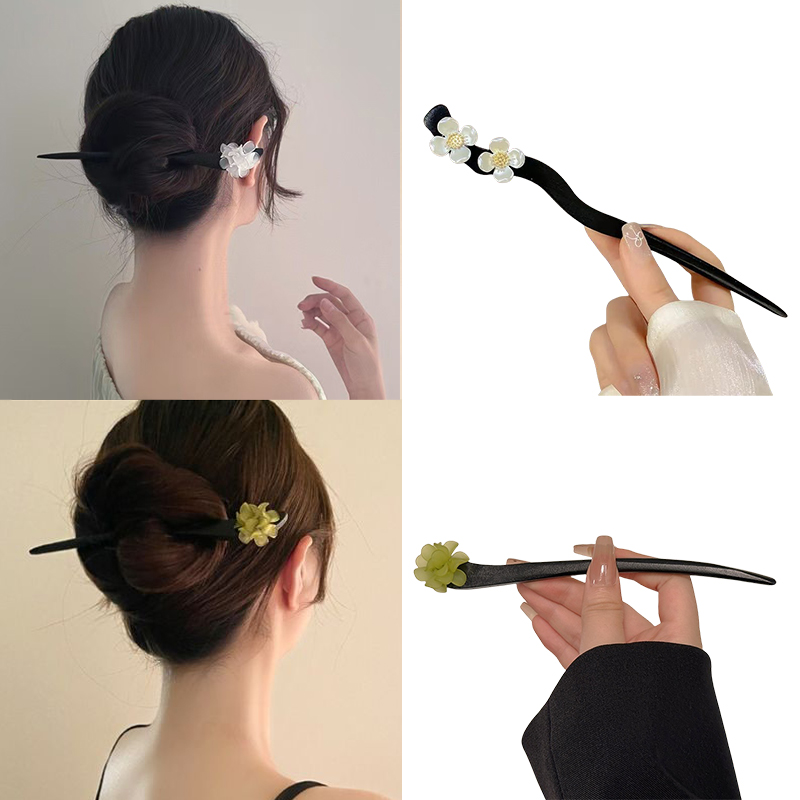 Supply Florist - Vintage Chinese Stijl Houten Bloem Haar