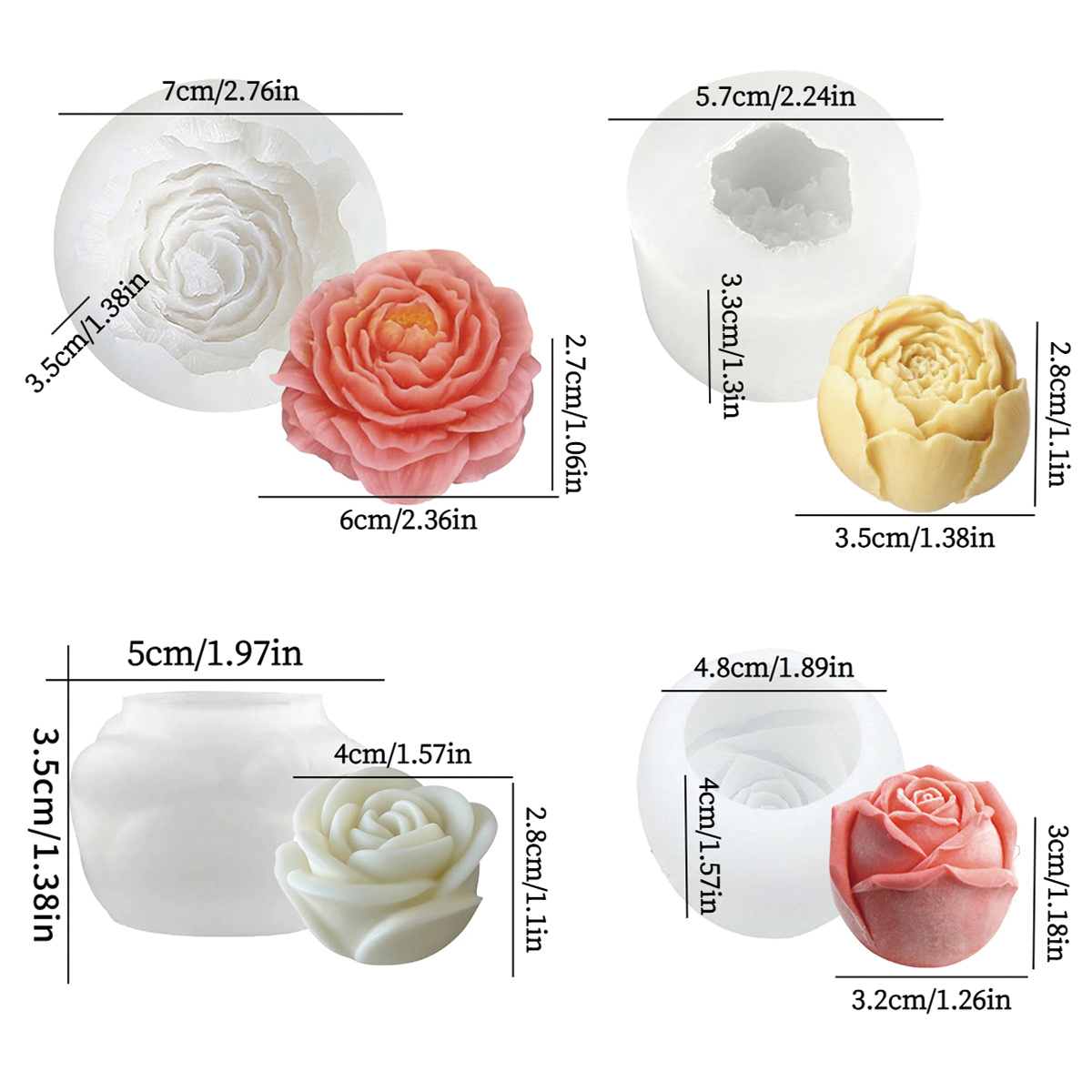 4-delige bloemenvormset - pioe - Florist Supply Bulk recensie en prijs